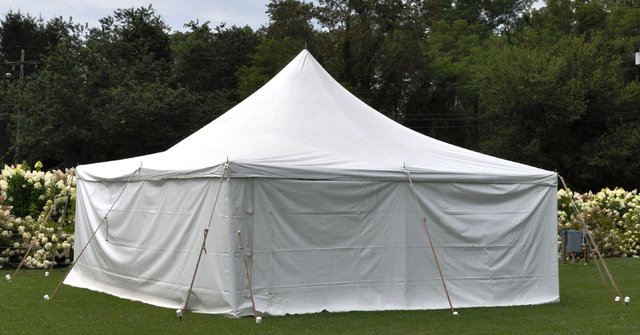 7x20 Solid White Tent Wall