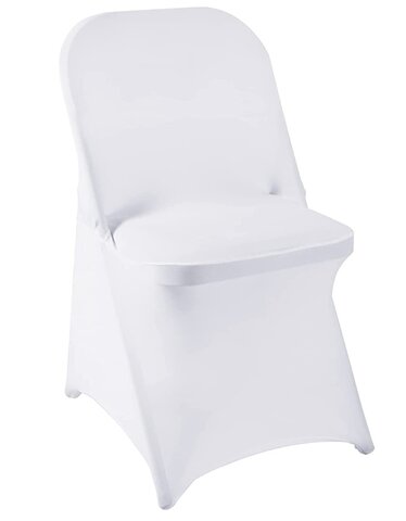 White spandex chair covers 