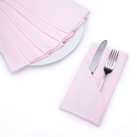17 in. Polyester Napkins Pink