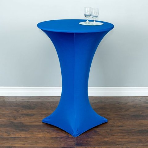 30 IN. ROUND STRETCH COCKTAIL TABLECLOTH ROYAL BLUE