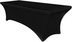 STRETCH RECTANGLE TABLECLOTH ( BLACK )