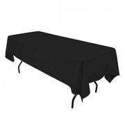 60x102 Rectangular Polyester Tablecloth Black 