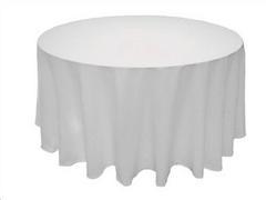 108 inch Round Polyester Tablecloth White