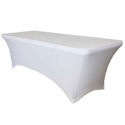 STRETCH RECTANGLE TABLECLOTH ( WHITE )