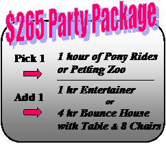 $265 Party Package