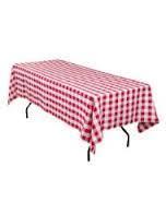 Gingham Red Table Linens