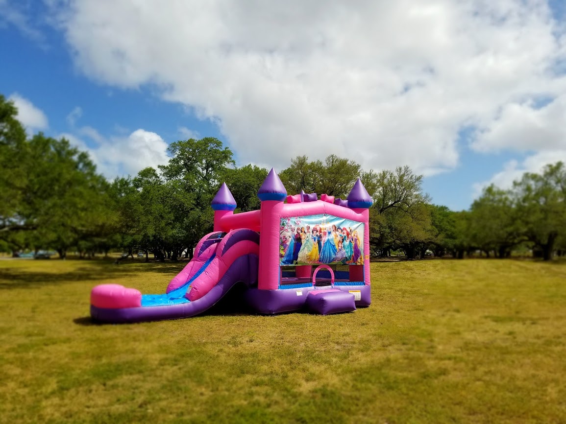 bounce house with princess theme