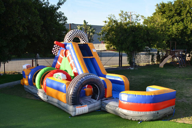 Racing Obstacle Course L with Dry Slide or Water Slide