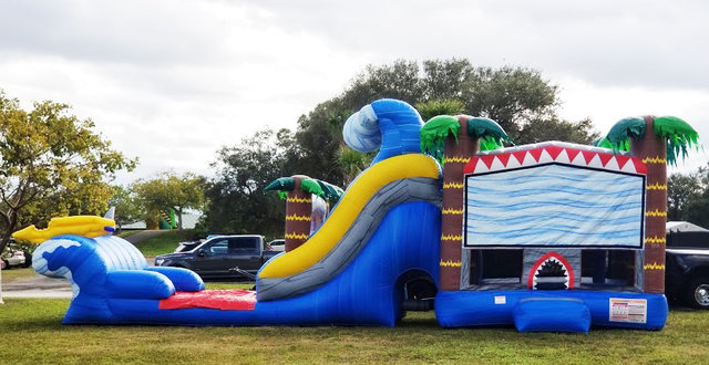 Tropical Shark Attack combo with Dry Slide or Water Slide