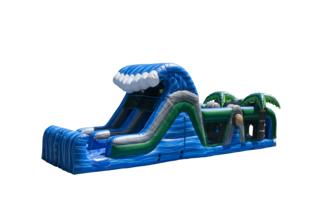 [NEW] Tropical Wave Obstacle Course and Water Slide 38ft Long