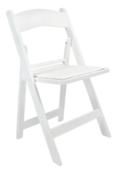 Resin Folding White Chair Rental
