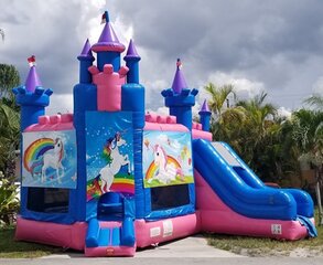 Unicorn Castle Combo with dry slide