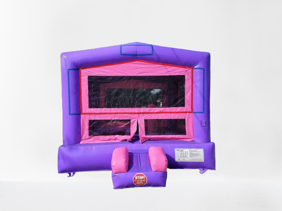 Purple and Pink Bounce House with hoop