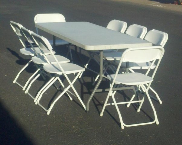Table and chairs setup and take down service
