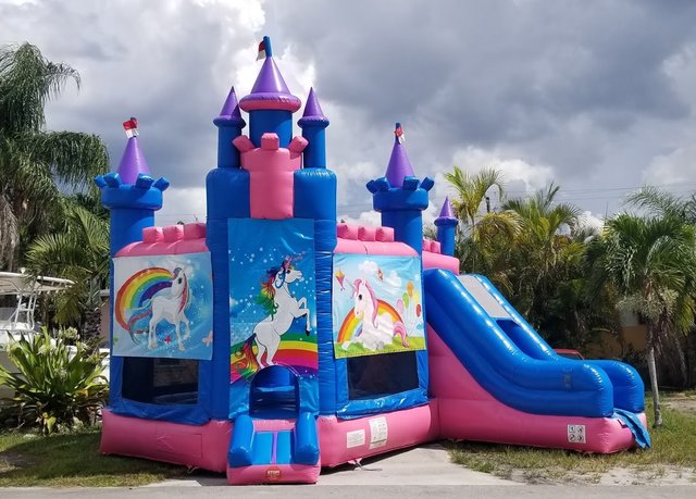 Unicorn Castle Combo with dry slide