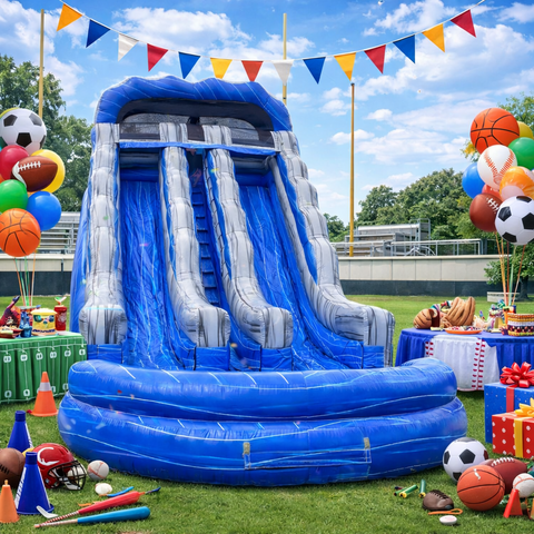 20’ Double Lane Water Slide 