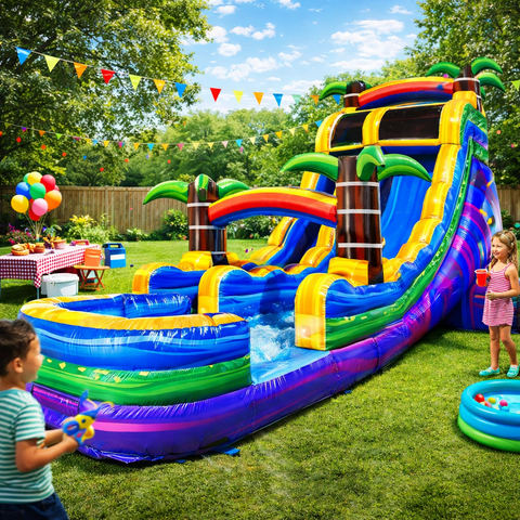16’ Rainbow Water Slide