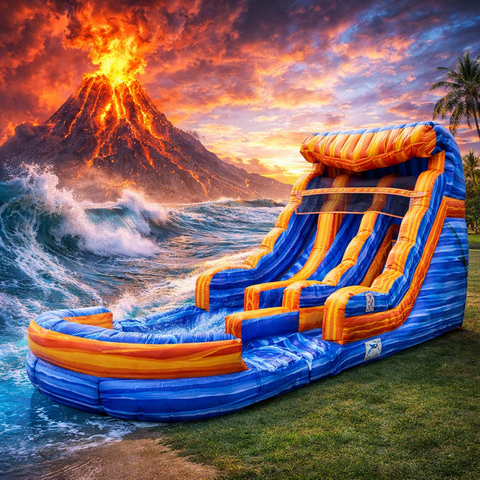 15' Melting Ice Double Lane Water Slide