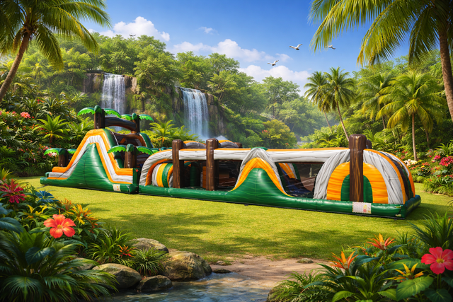 72’ Jungle Obstacle Course Water