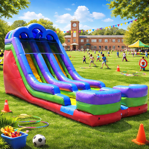 19’ Dual Lane Dry Slide