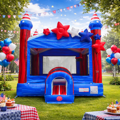 Red, White, and Blue Bounce House