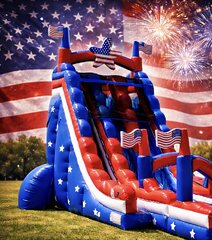 27’ Stars and Stripes Double Lane Slide