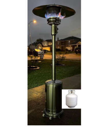 Patio heater with full propane 