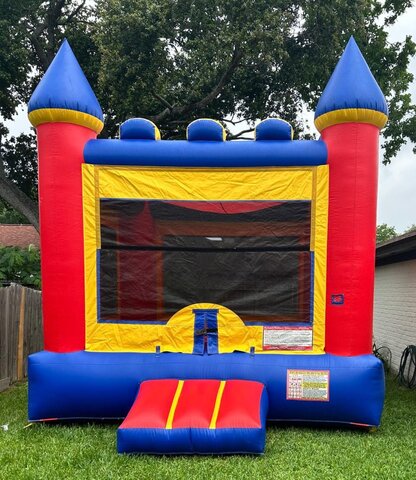 Boy Bounce House Red Yellow