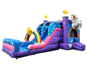 Unicorn Bounce House With Slide (Dry)