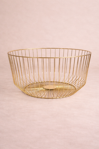 Oversized Gold Wired Basket