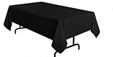 Black Rectangle Linen for 6ft Table