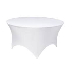White Round Linen for 60in Table