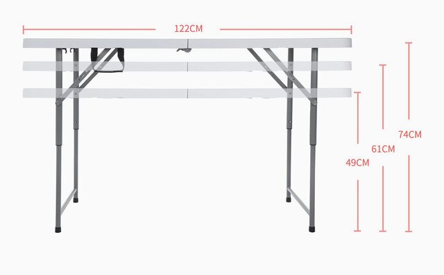 4ft Adjustable Height Table 