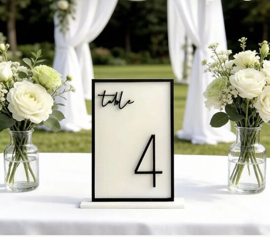 Modern Table Numbers 1-25
