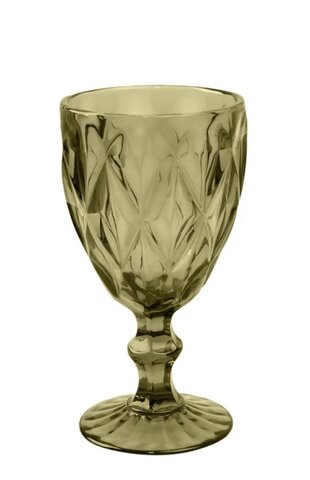 Olive Glass Goblet