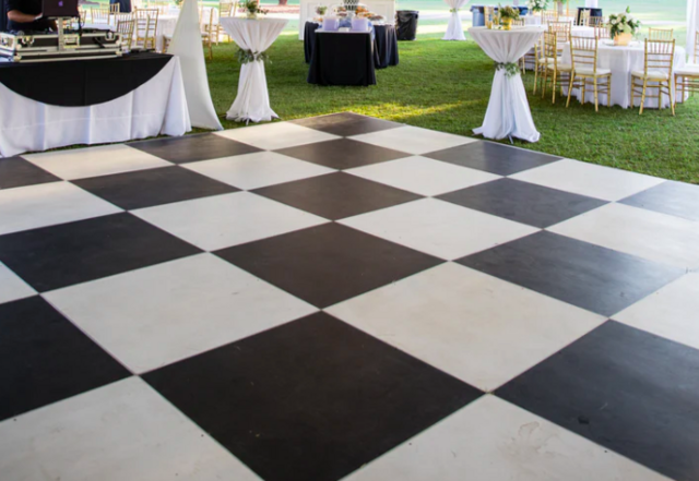 Black and White Dance Floor 16x16