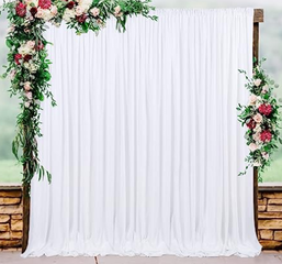 Backdrop Curtains (Colors available: black, white, pink, gold, silver, blush)