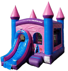 Pink Bouncy Castle with Slide 