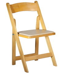 Rustic Natural Wood Folding Chair