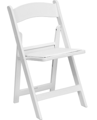 White Folding Resin Chair