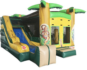 Jungle Combo Slide + Bounce House