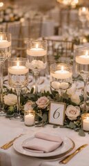 Stemmed Candle Holder Set of 6