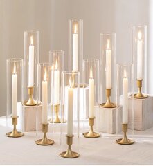 Antique Brass Candle Holders 