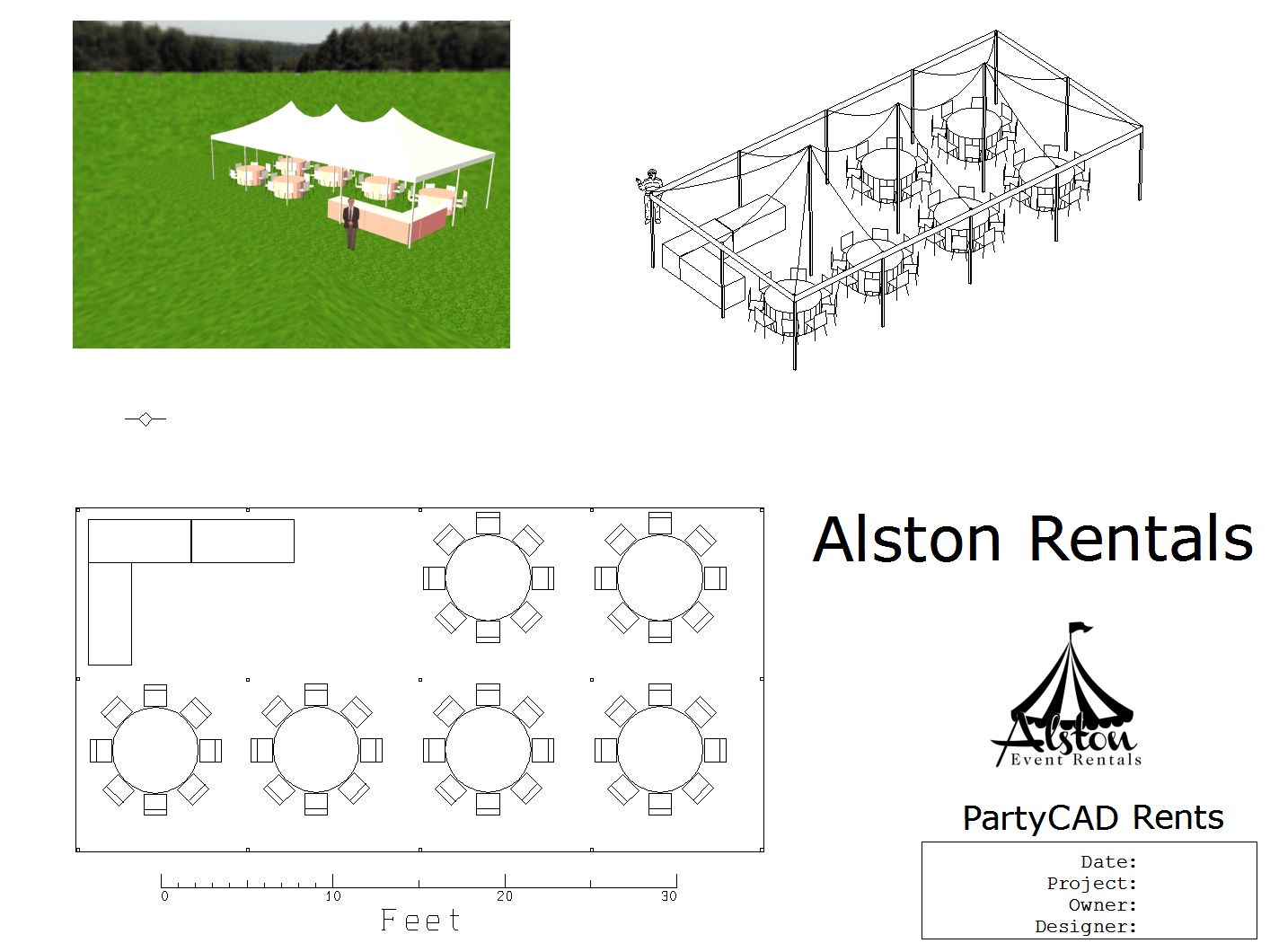 20x40 wedding tent floor plan 