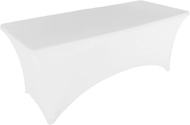 White Linen Spandex Table Cloth 