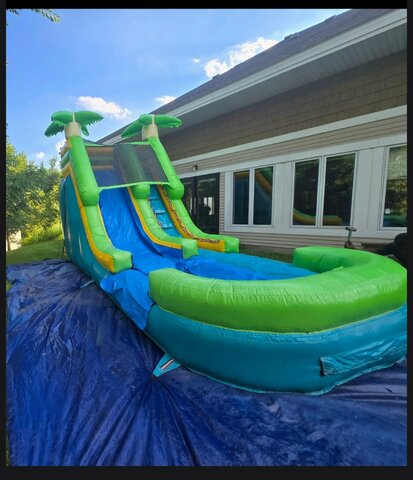 Tropical Tidal Wave Water Slide