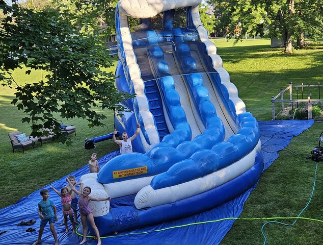 Blue Wave Double Lane Giant Water Slide