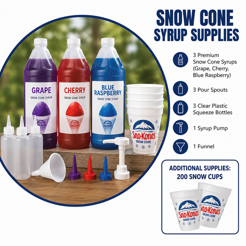 Additional Snow Cone Supplies 