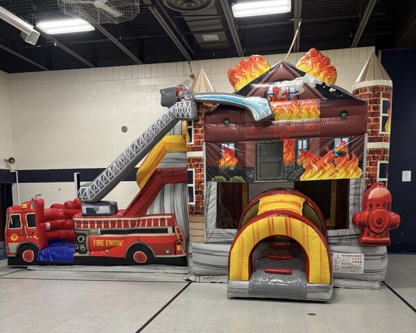 🔥🚒 Fire Truck Bounce House with Wet or Dry Slide! 🚒🔥