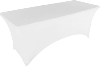 White Linen Spandex Table Cloth 